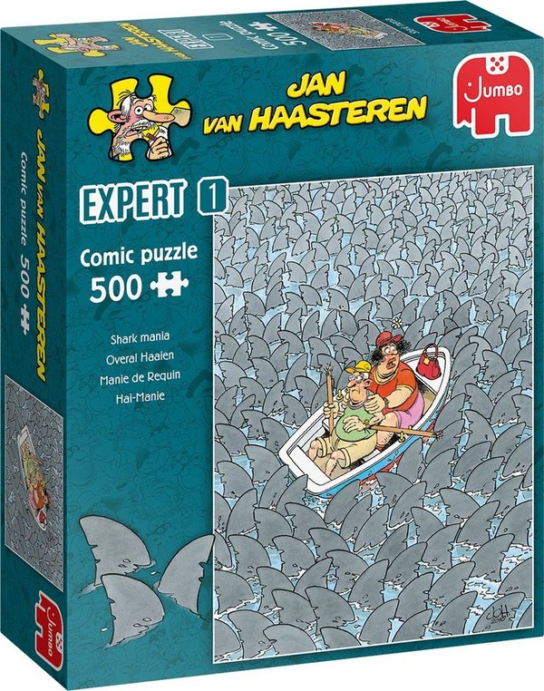 Jan van Haasteren Expert 1: Overal Haaien puzzel - 500 stukjes