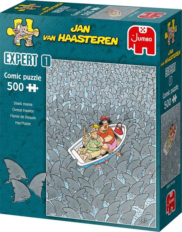 Jan van Haasteren Expert 1: Overal Haaien puzzel - 500 stukjes