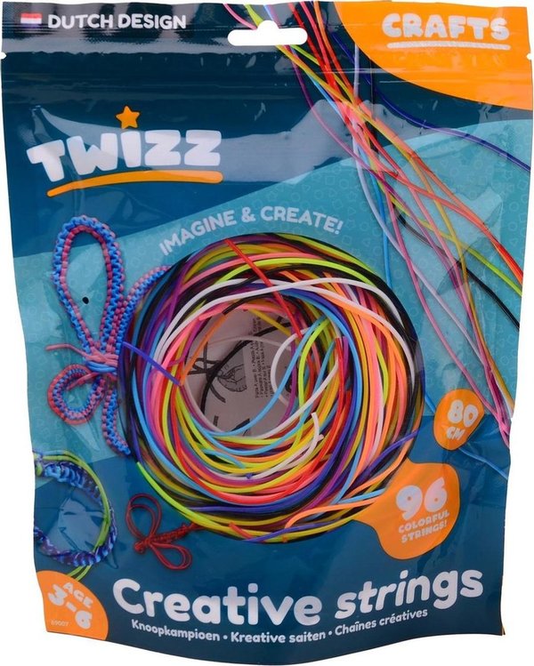 Twizz Knoopkamioen Creative Strings 80 Cm 96-delig