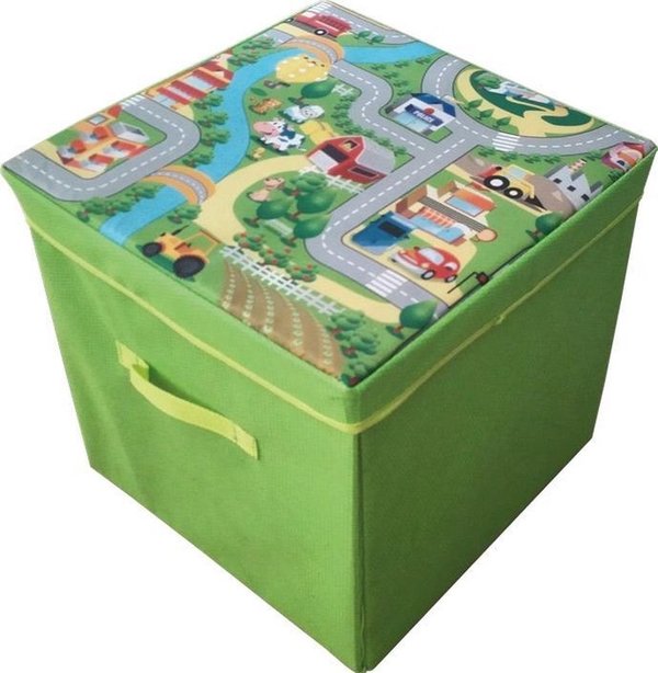 Kinderopbergbox met speelmat 38 x 38 x 38 cm