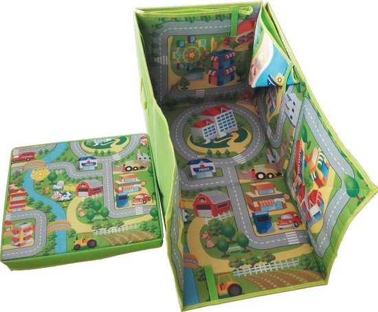 Kinderopbergbox met speelmat 38 x 38 x 38 cm