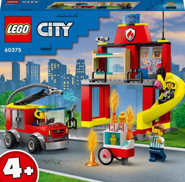 LEGO City Brandweerkazerne en Brandweerwagen (60375)